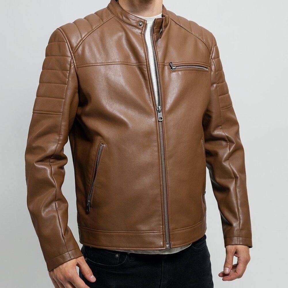 Men's Vegan Faux Leather Jacket